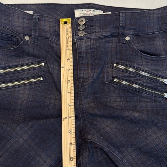 Torrid Multi-Zip Jeggings - Multi-Color Plaid Size 18R - Picture 7 of 15